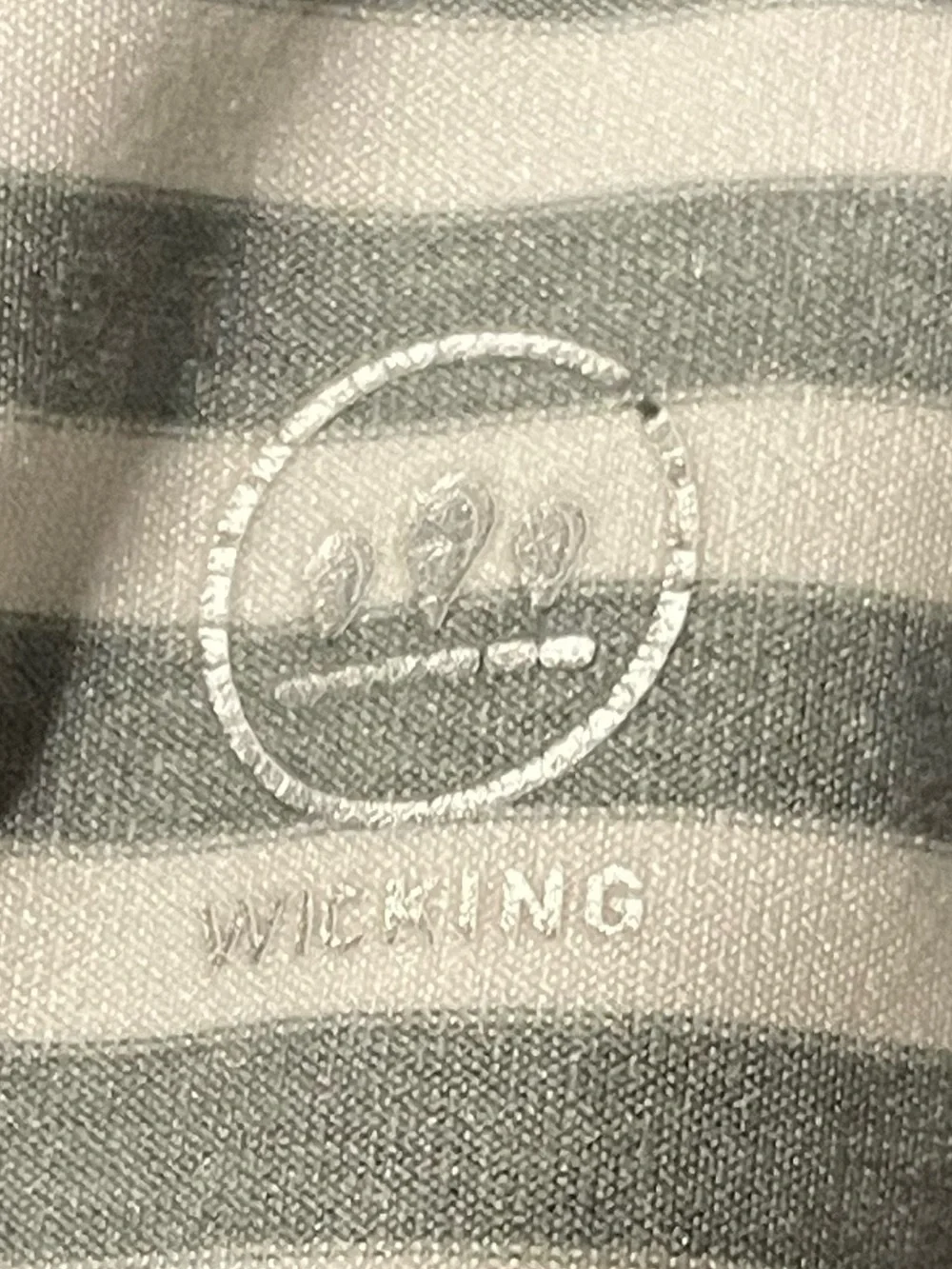 RLX Ralph Lauren Men’s Short Sleeve Grey/White Striped Wicking Golf Polo. XXL